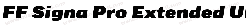 FF Signa Pro Extended Ultra Italic字体转换